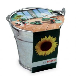 Kit de plantation personnalisé dans mini seau en métal - Avec fourreau - SEAU METAL