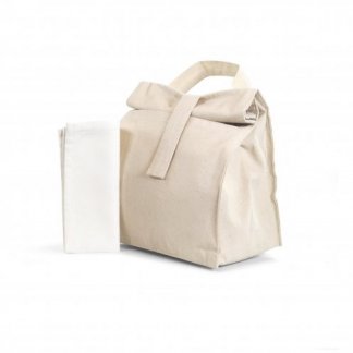 Lunch bag isotherme promotionnel en coton biologique - 180g - serviette - BIOLUNCH