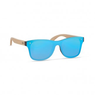 Lunettes de soleil publicitaire en bambou - Bleu - ALOHA