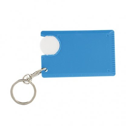 Mini Gratte Glace Carte De Crédit Publicitaire En Polystyrène Choc Bleu Option Mousqueton