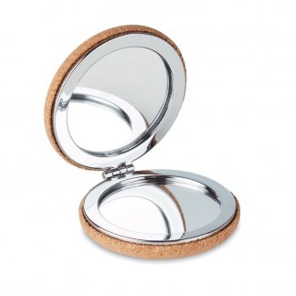 Miroir compact promotionnel double face en liège - GUAPA CORK