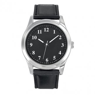 Montre publicitaire classique - homme - noir - MANHATTAN