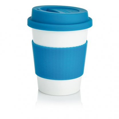 Mug Avec Couvercle 350ml Publicitaire En Amidon De Maïs Bleu PLANT CUP