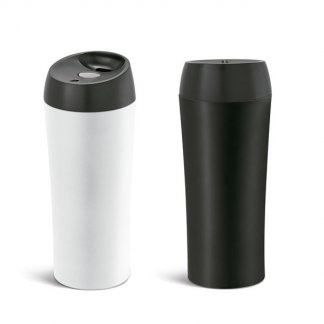 Mug de voyage promotionnel en inox et polypropylène - 470ml - duo - INOXA