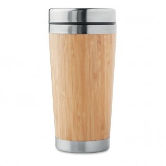 Mug isotherme promotionnel 400ml en bambou - RODEODRIVE