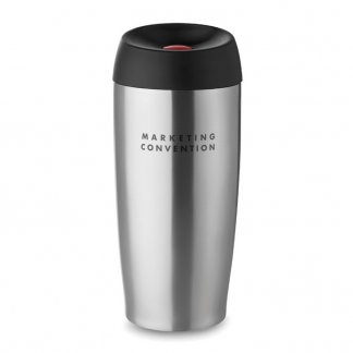 Mug promotionnel double paroi en acier inoxydable - 400ml - logo - UPPSALA