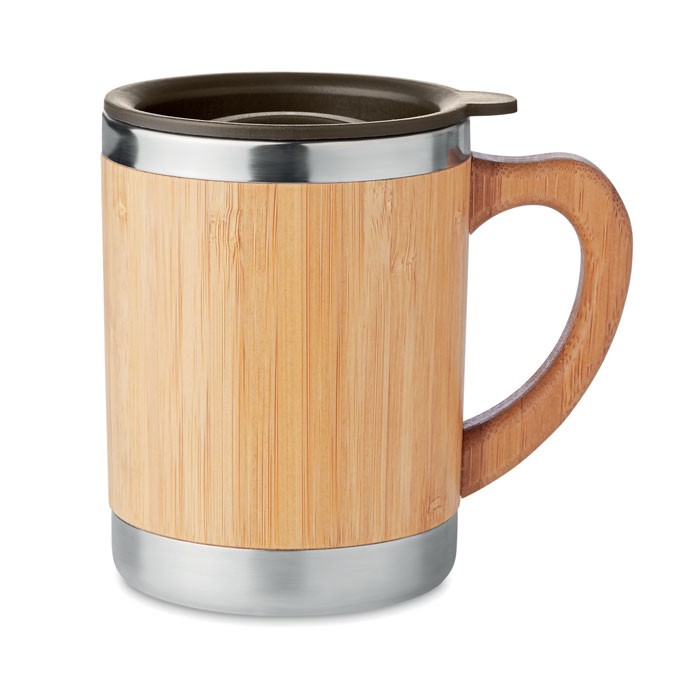 Mug double paroi personnalisé avec couvercle 300 ml RUBY