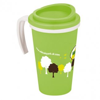 Mug publicitaire thermos avec poignée 350ml éco-conçu - vert - GRAND AMERICANO