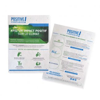 Papier biodégradable personnalisable à planter avec graines - 3 formats - Produrable - TAPIS DE SEMIS