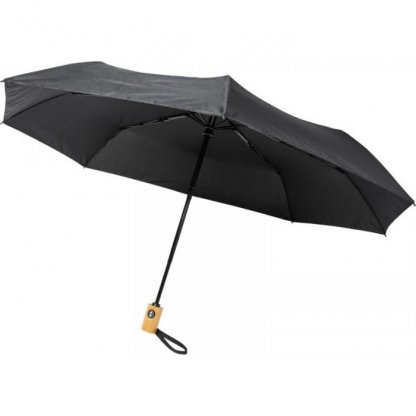 Parapluie Personnalisable En Bouteilles Plastiques Recyclées Noir BO