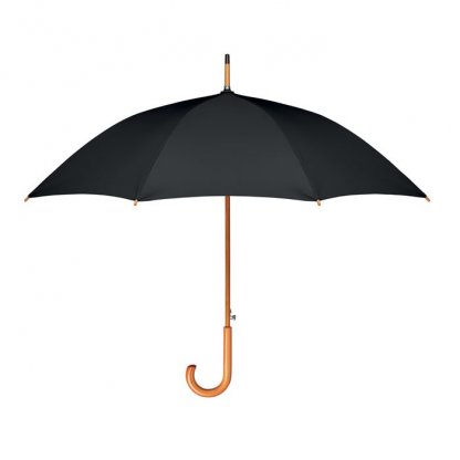 Parapluie Personnalisé En Bouteilles Plastiques Recyclées Noir CUMULI