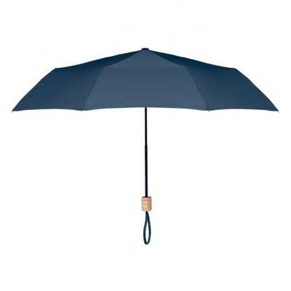 Parapluie Pliable Personnalisé En Bouteilles Plastiques Recyclées Bleu Marine TRALEE
