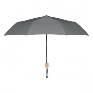 Parapluie pliable personnalisé en bouteilles plastiques recyclées - gris - TRALEE