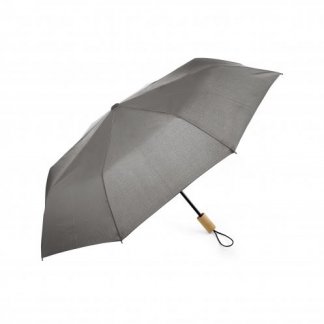 Parapluie pliable promotionnel en bouteilles plastiques recyclées - gris - ECORAIN