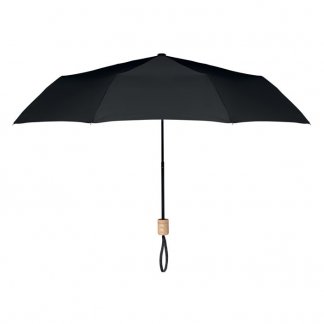 Parapluie pliable promotionnel en bouteilles plastiques recyclées - noir - TRALEE