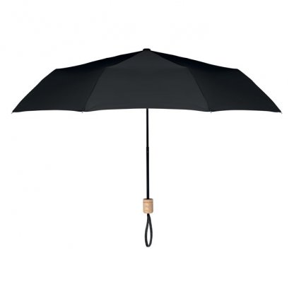 Parapluie Pliable Promotionnel En Bouteilles Plastiques Recyclées Noir TRALEE