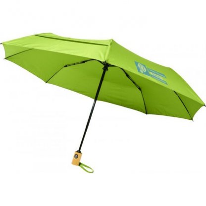 Parapluie Publicitaire En Bouteilles Plastiques Recyclées Logo Vert BO