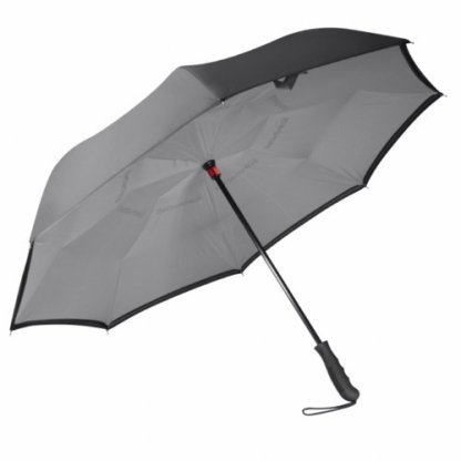 Parapluie Réversible Publicitaire En Bouteilles Plastiques Recyclées Gris REVERSO
