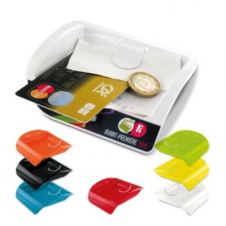 Porte-addition empilable promotionnel avec clip intégré en plastique ABS - Toutes couleurs