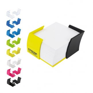 Porte-bloc note cube promotionnel en plastique cristal polystyrène - Toutes couleurs - MIX COLOR MEMO