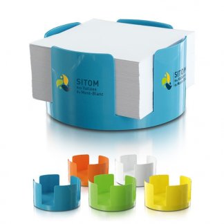 Porte-bloc note cube promotionnel en plastique polystyrène cristal - Toutes couleurs - POP BLOC