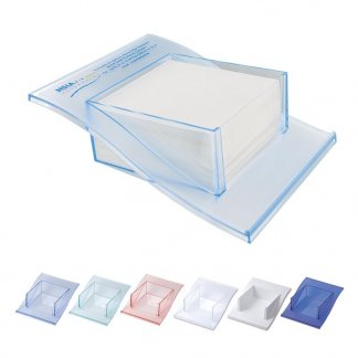Porte-bloc note cube promotionnel en plastique polystyrène cristal - Toutes couleurs - VAGUE