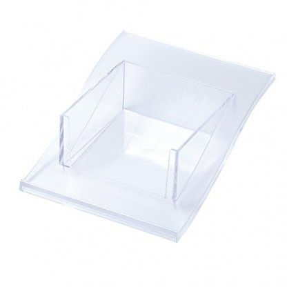 Porte Bloc Note Cube Publicitaire En Plastique Polystyrène Cristal Transparent VAGUE
