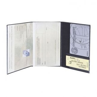 Porte-carte grise et carte publicitaire 3 volets en PVC - Ouvert