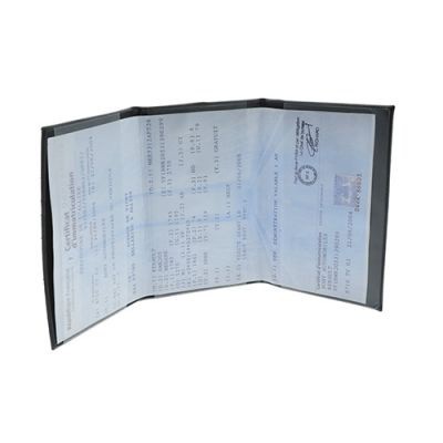 Etui 3 volets pour permis de conduire et carte grise format 85x125 mm