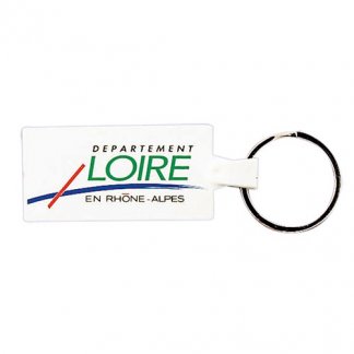 Porte-clés souple publicitaire en plastique PVC - rectangle