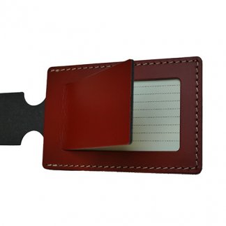 Porte étiquettes pour bagages en cuir recyclé - Carte lignée - TOTAL SYNETIC