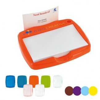 Porte notes adhésives promotionnel en plastique polystyrène cristal - Toutes couleurs