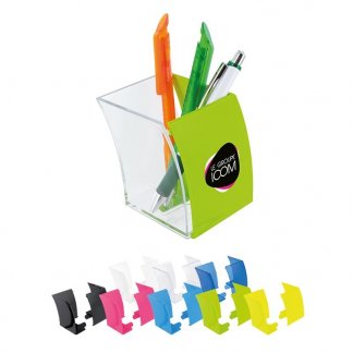 Pot à crayons promotionnel en plastique polystyrène cristal - Toutes couleurs - MIX COLOR BOX