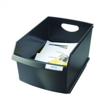 Poubelle de tri sélectif de bureau 25 litres - noir - LOGO DRIVE