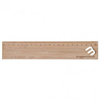 Règle 20cm publicitaire à votre forme en bambou - gravure - FORMTRACE