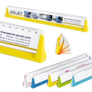 Règle Culbuto promotionnelle 30 cm en plastique ABS, SAN et métal - Toutes couleurs