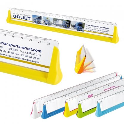 Règle Culbuto Promotionnelle 30 Cm En Plastique ABS, SAN Et Métal Toutes Couleurs