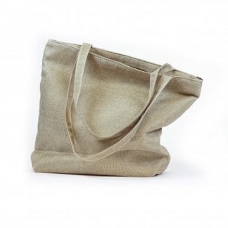 Sac shopping personnalisable en coton recyclé - 150g - 38x42cm - en situation - RECYCLO