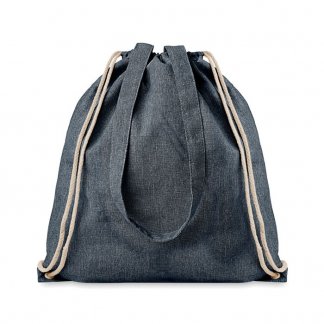 Sac shopping personnalisé en coton recyclé - 140g - 38x42cm - bleu - MOIRADUO