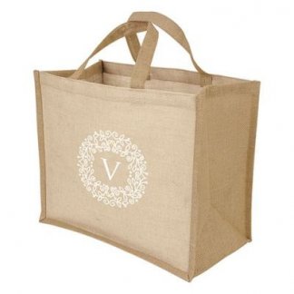 Sac shopping personnalisé en jute et coton - 36x28x19cm - Avec marquage - JUCO