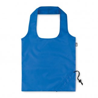 Sac shopping pliable promotionnel en bouteilles plastiques recyclées - 40x38cm - Bleu - FOLDPET