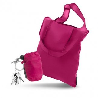 Sac shopping pliable publicitaire en bouteilles plastiques recyclées - rose - KEYSHOP