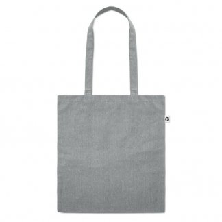 Sac shopping publicitaire en coton recyclé - Gris - 140g - 38x42cm - COTTONEL DUO