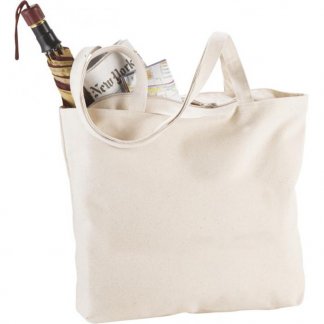 Sac shopping zippé promotionnel en coton - 340g - 11x30