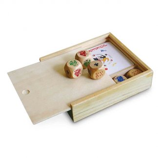 Set 2 jeux publicitaire en bois - DESCARTE