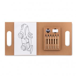 Set coloriage dans étui carton personnalisable - présentation - FOLDER2 GO