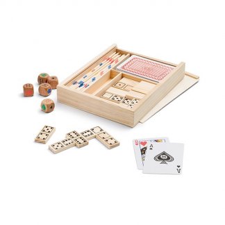 Set de 4 jeux publicitaire en bois - FOURBOIS