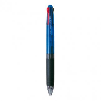 Stylo bille 4 couleurs publicitaire en plastique recyclé - bleu - FEED GP4