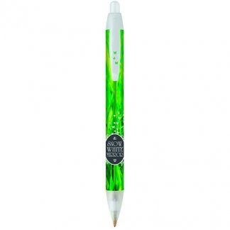 Stylo bille bic publicitaire en plastique recyclé - blanc en quadri - BIC WIDE BODY