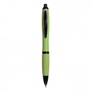 Stylo bille personnalisable en paille de blé - Vert - BILL'O